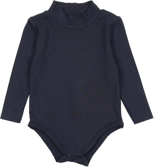Lil Legs Bamboo Mockneck Onesie in Navy