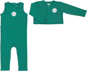 Buy electric-green Lil Legs Bcrew Footie With Cardi