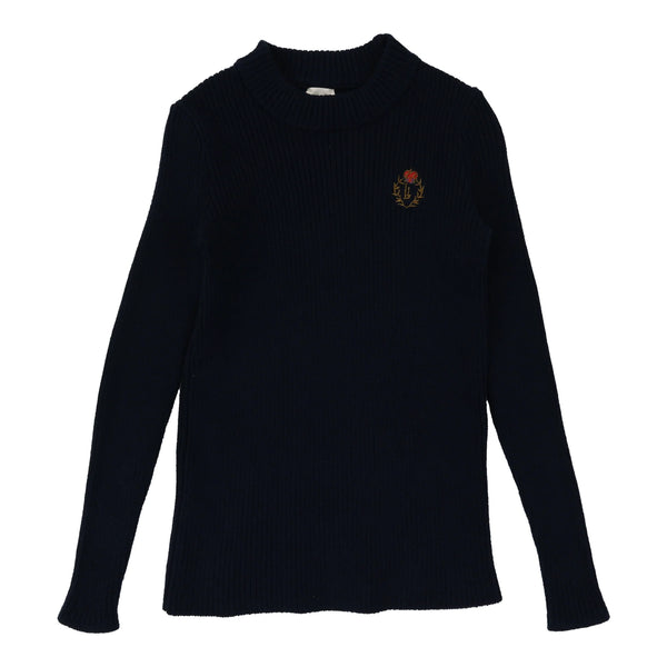 Analogie Navy Crest Knit Mockneck