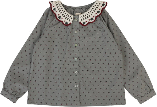 Analogie Primrose Blouse in Pale Grey
