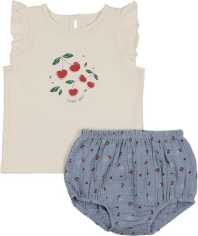 Lil Legs Common Folk Toddler Girls Set in Blue