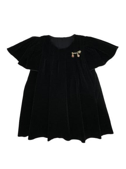 Best Frendz Black Velvet Party Dress