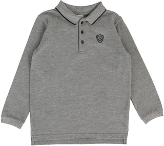 Lil Legs Collar Trim Polo in Grey