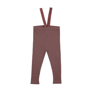 Lil Legs Dusty Plum Suspender Leggings