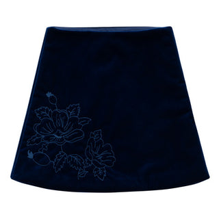 Klai Quilted Velvet Skirt in Blue