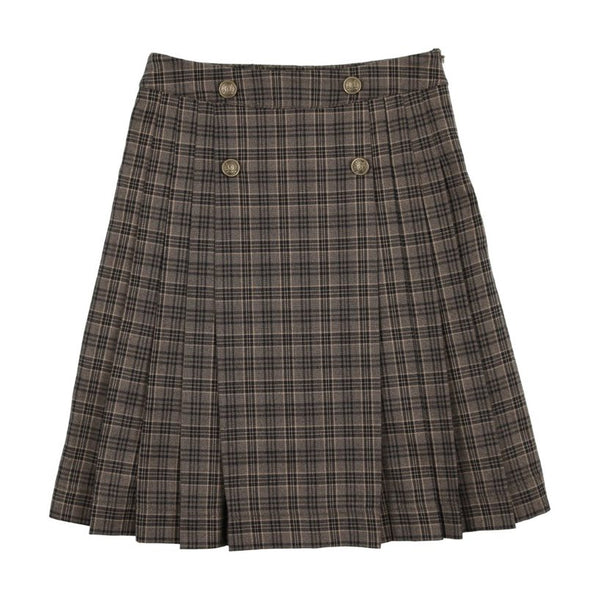 Analogie Navy/Brown Plaid Pleated Skirt | Sugar and Spice Children's ...