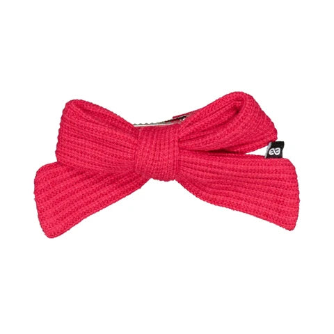 Knot Waffle Bow Clip Cardinal Red