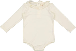 Lil Legs Cream Ruffle Onesie