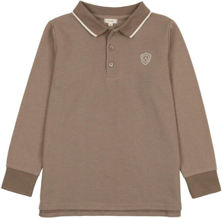 Lil Legs Taupe Logo Polo