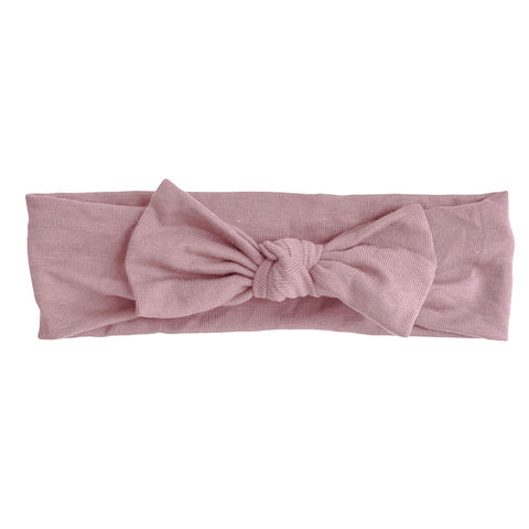 Knot Jersey Bow Headwrap Flamingo Pink