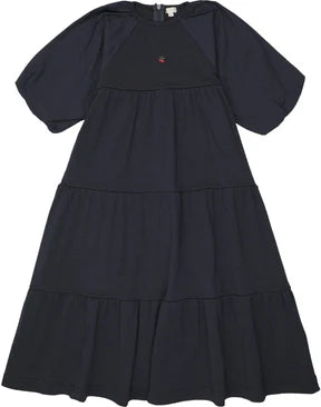 Lil Legs Navy Puff Sleeve Maxi 3/4 SLV