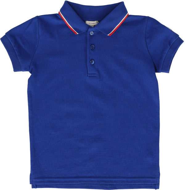 Lil Legs SS Double Stripe Polo In Royal Blue