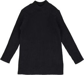 Lil Legs Knit LS Mockneck Tee in Black