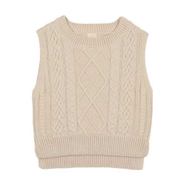Analogie Natural Cable Knit Vest
