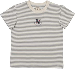 Lil Legs Denim City Girls SS Tee in Blue Stripe