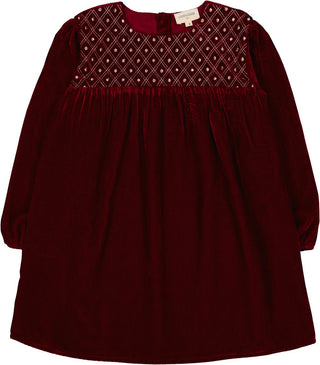 Louis Louise Dress Prunelle Burgundy Velvet