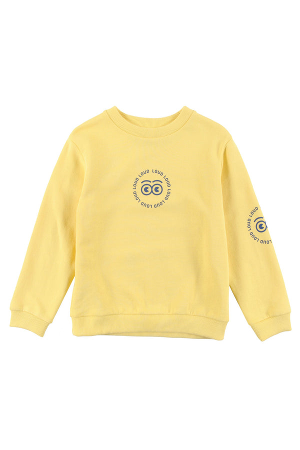 Loud SOGNO Regular fit Sweater in YELLOW/Navy Print