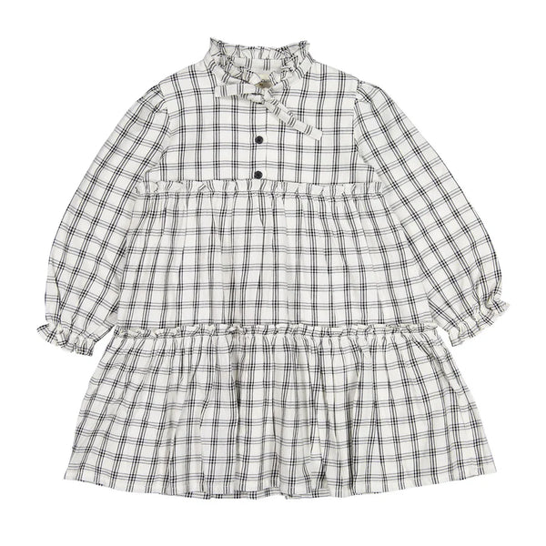 Louis Louise Dress Garance Cream Twill Check