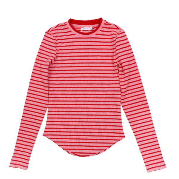 Luna Mae Zoe Pink Striped Tee