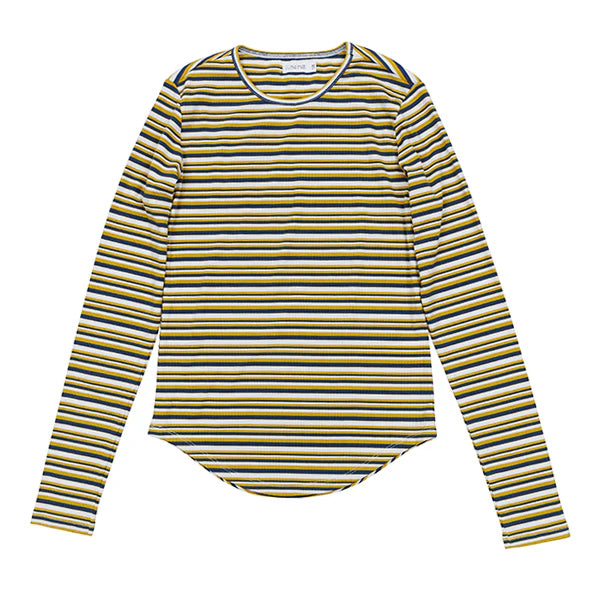 Luna Mae Ella Mustard Stripe Tee