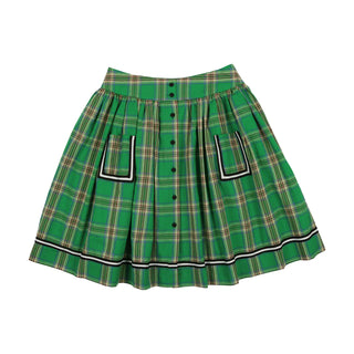 Maisonita Green Plaid Pocket Skirt