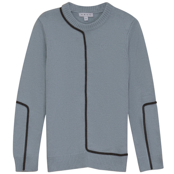 MANN Light Blue Contrast Detail Sweater