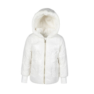 Manteau Reversible Baby Coat in White