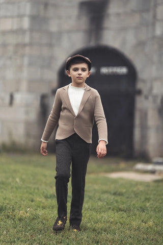 MANN Taupe Knit Blazer