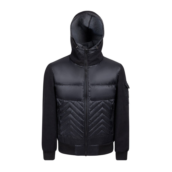 Manteau Black Knit Sweater Puffer