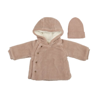 Mema Knits Dusty Pink Sherpa Jacket