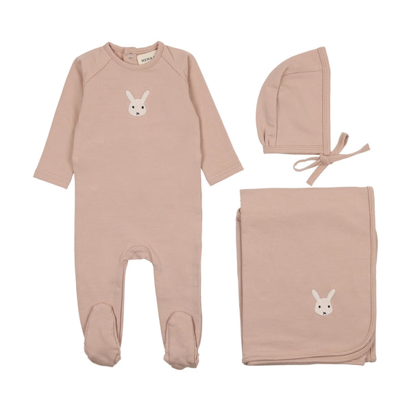 Mema Knits Embroidered Animal 3 PC Set