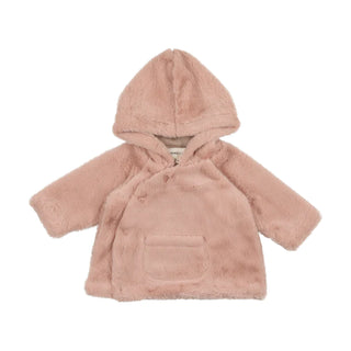 Mema Knits Pink Fur Baby Jacket