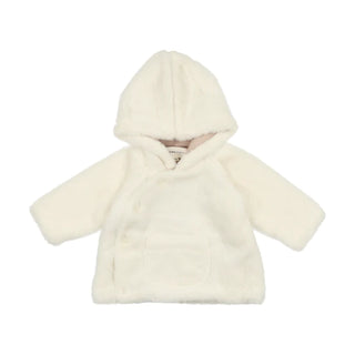Mema Knits Cream Fur Baby Jacket