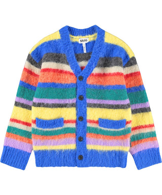 Molo Brutus Fuzzy Stripe Cardigan