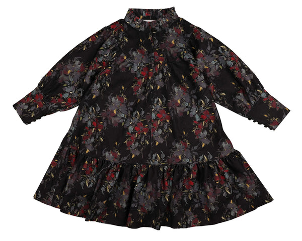 Noma Round Yoke Button Floral Dress