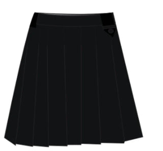 Noma Black Pleated Skirt with Velvet Tab