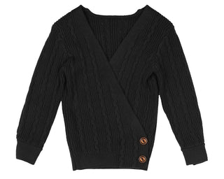 Noma Black Wrap Textured Sweater