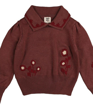 Noma Berry Knit with Embroidered Flowers