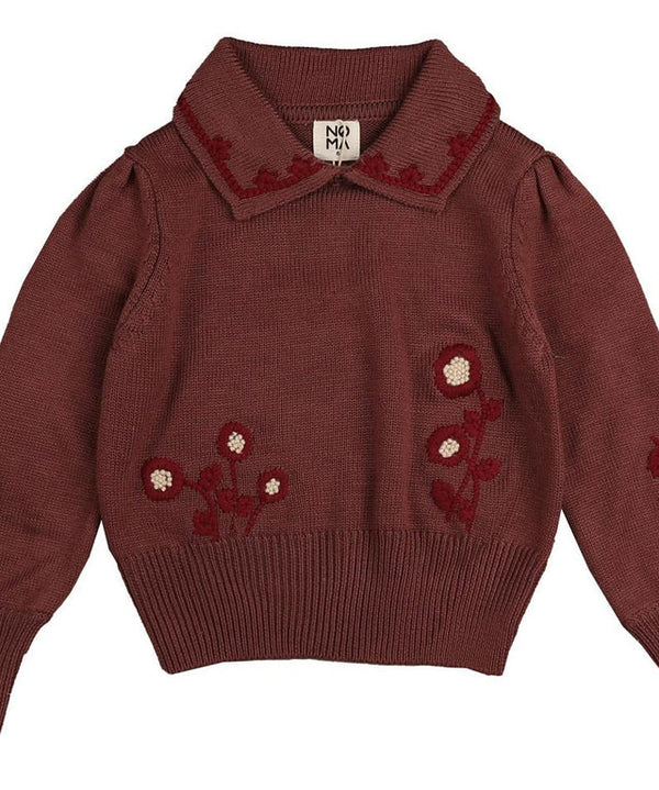 Noma Berry Knit with Embroidered Flowers