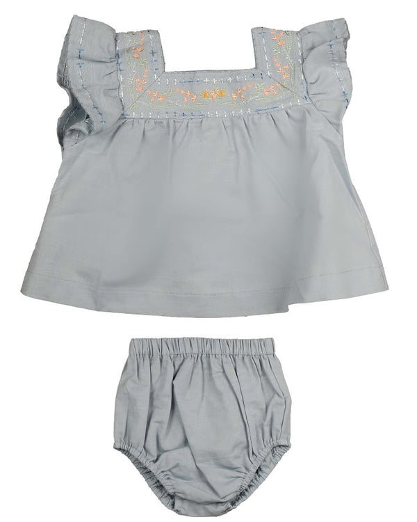 Noma Light Blue Ombre Embroidered Baby Set