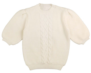 Noma Ivory Chunky Puff Sleeve Sweater