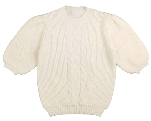 Noma Ivory Chunky Puff Sleeve Sweater