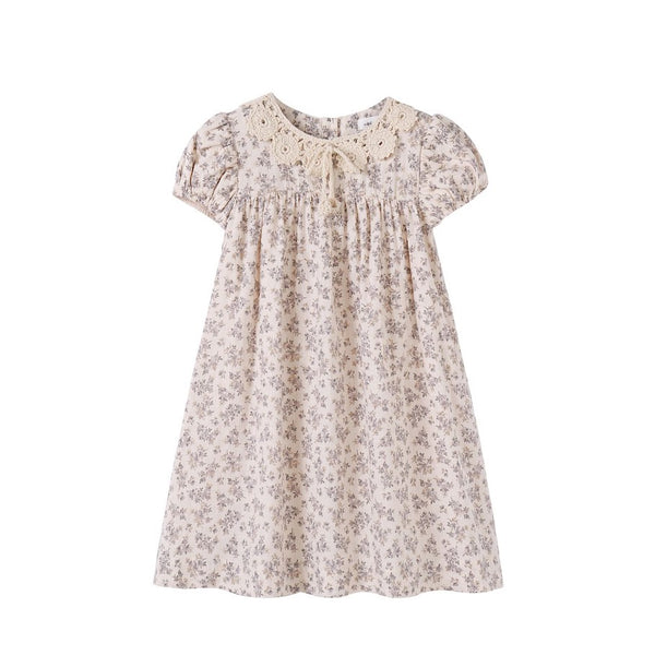 Nou Nelle Floral Crochet Collar Dress Sugar and Spice Children's Boutique