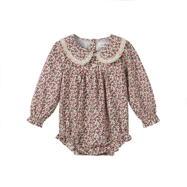 Nou Nelle Floral Magenta Romper