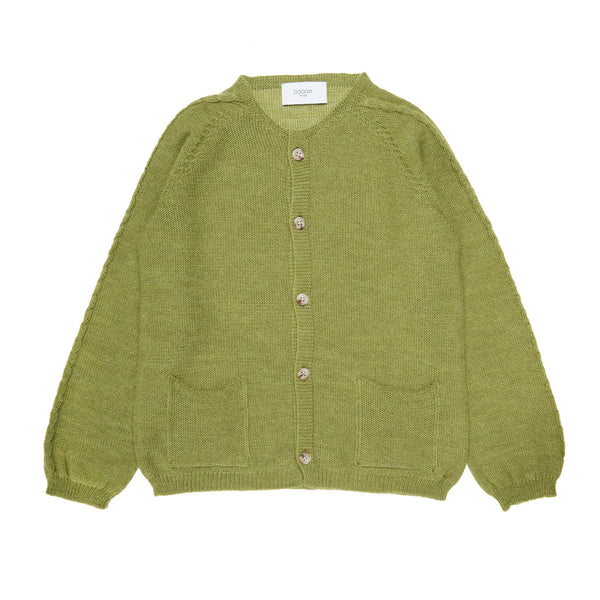 Paade Mode Tempo Cardigan with Pockets Green