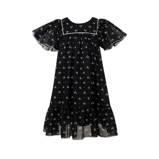 Paade Mode Cotton Chiffon Dress PEARL Black