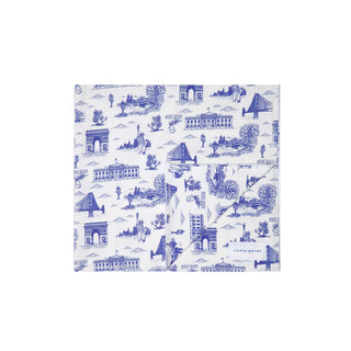 Little Parni Toile Blanket in Ivory/Blue