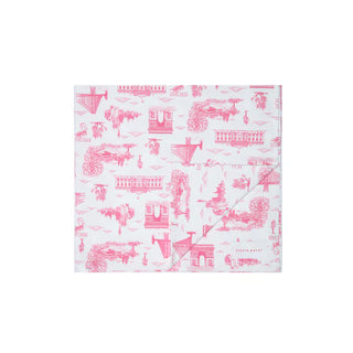 Little Parni Toile Blanket in Ivory/Pink