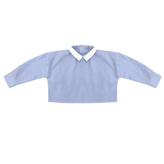 Little Parni Blue Stripe Girls Shirt