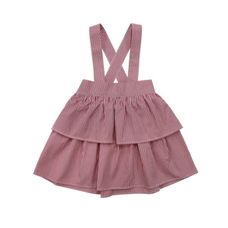 Little Parni Pink Stripe Tiered Skirt